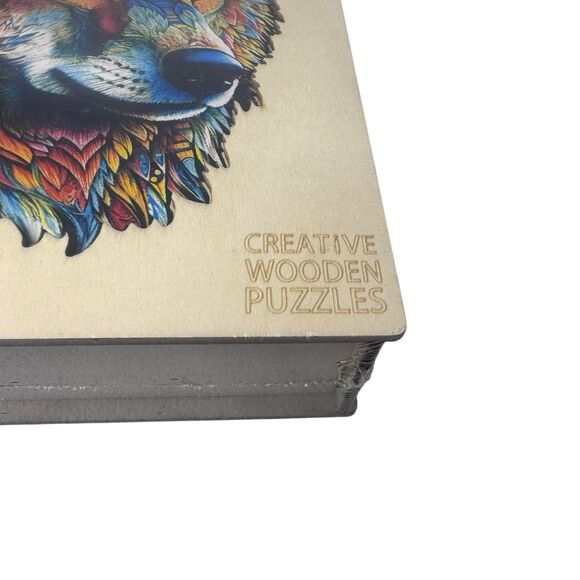 Fearless Wolf Wooden Puzzle 100 Pcs 8.2”x 5.9" - Creative Wooden Puzzles - Picture 4 of 11